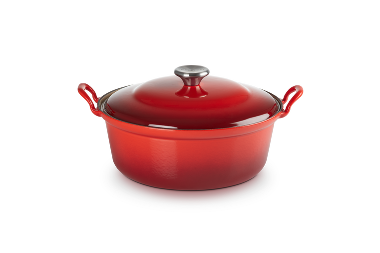 Le Creuset Gietijzer Faitout plaatstalen deksel Kersenrood