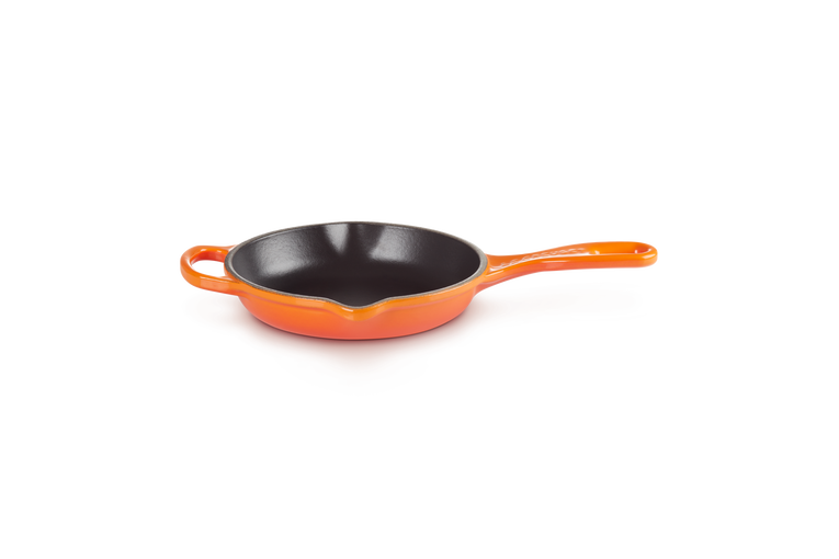 Le Creuset Gietijzer Ronde Skillet Oranjerood