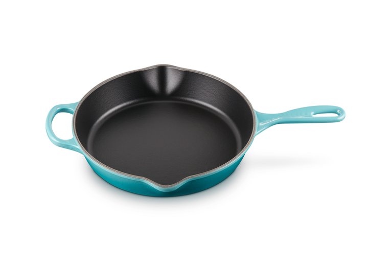 Le Creuset Gietijzer Ronde Hoge Skillet Caribbean Blue 26CM