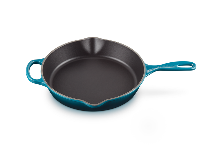 Le Creuset Gietijzer Ronde Hoge Skillet Deep Teal 26CM