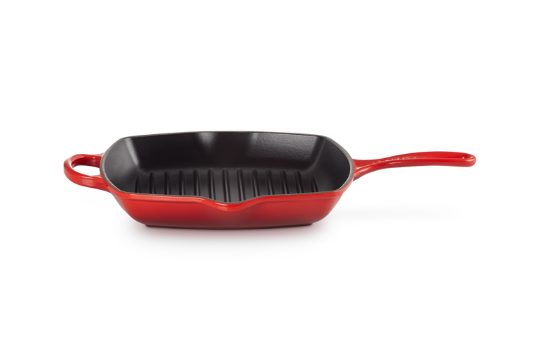 Le Creuset Gietijzer Vierkante Grillpan Kersenrood 26CM