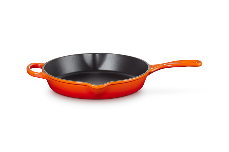 Le Creuset Gietijzer Ronde Hoge Skillet Oranjerood 26CM
