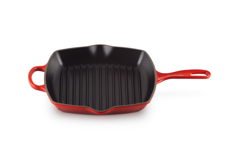 Le Creuset Gietijzer Vierkante Grillpan Kersenrood 26CM