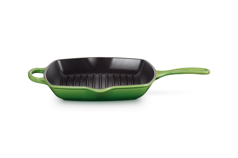 Le Creuset Gietijzer Vierkante Grillpan Bamboo Green 26CM
