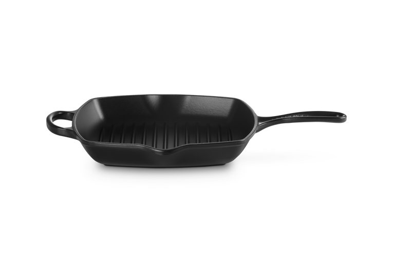 Le Creuset Gietijzer Vierkante Grillpan Mat Zwart 26CM