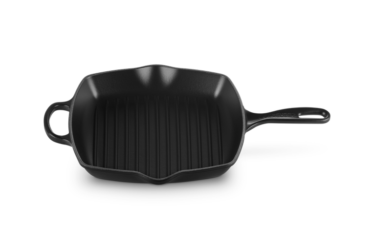 Le Creuset Gietijzer Vierkante Grillpan Mat Zwart 26CM