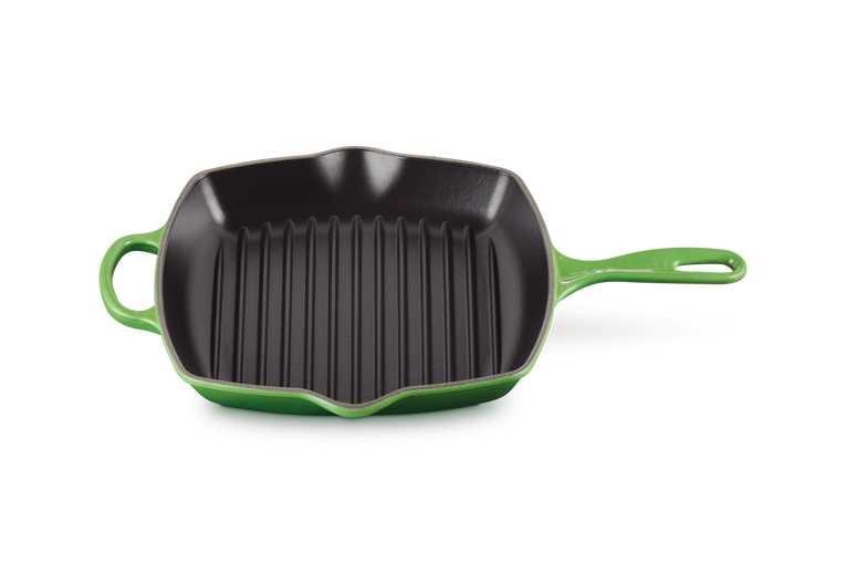Le Creuset Gietijzer Vierkante Grillpan Bamboo Green 26CM