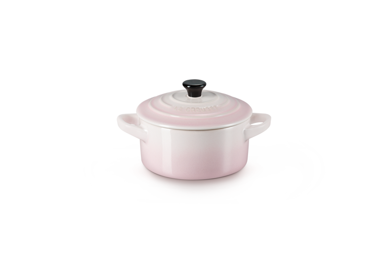 Le Creuset set van 6 Aardewerken Mini Braadpan Shell Pink 10CM 0,2L
