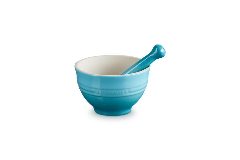 Le Creuset Aardewerken Vijzel Caribbean Blue 11,5CM 0,3L