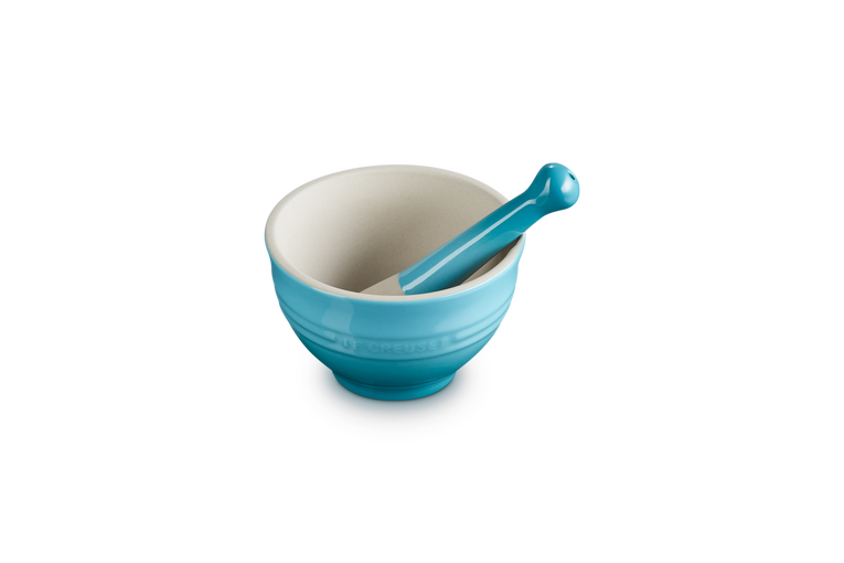 Le Creuset Aardewerken Vijzel Caribbean Blue 11,5CM 0,3L