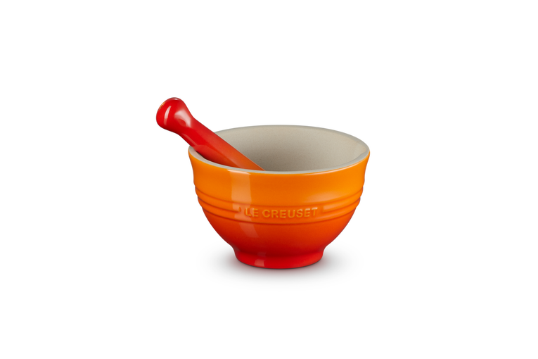 Le Creuset Aardewerken Vijzel Oranjerood 11,5CM 0,3L