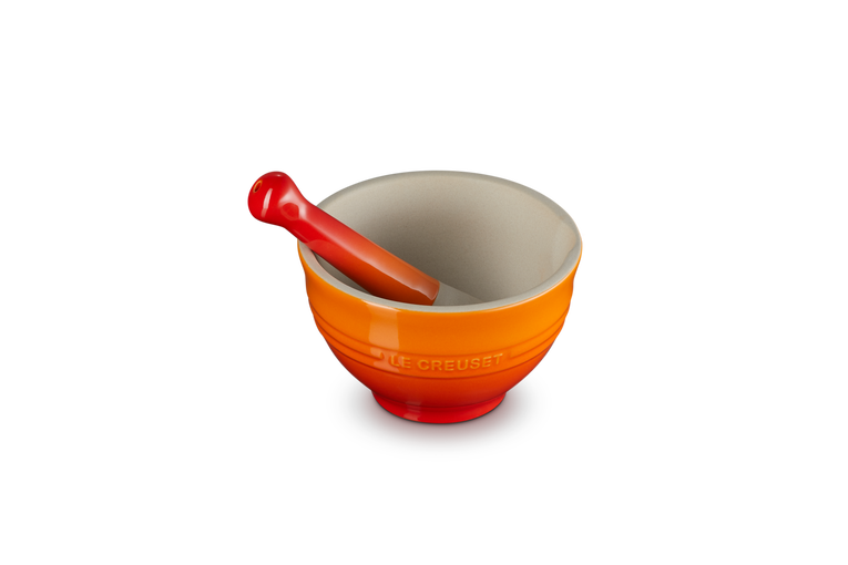 Le Creuset Aardewerken Vijzel Oranjerood 11,5CM 0,3L
