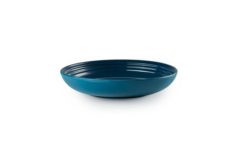 Le Creuset set van 4 Aardewerken Diepe Borden Deep Teal 22CM