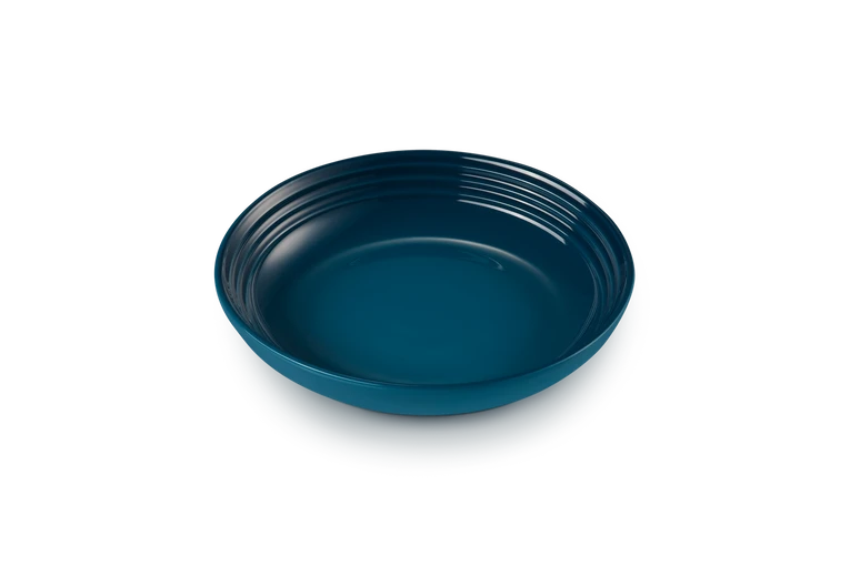 Le Creuset set van 4 Aardewerken Diepe Borden Deep Teal 22CM
