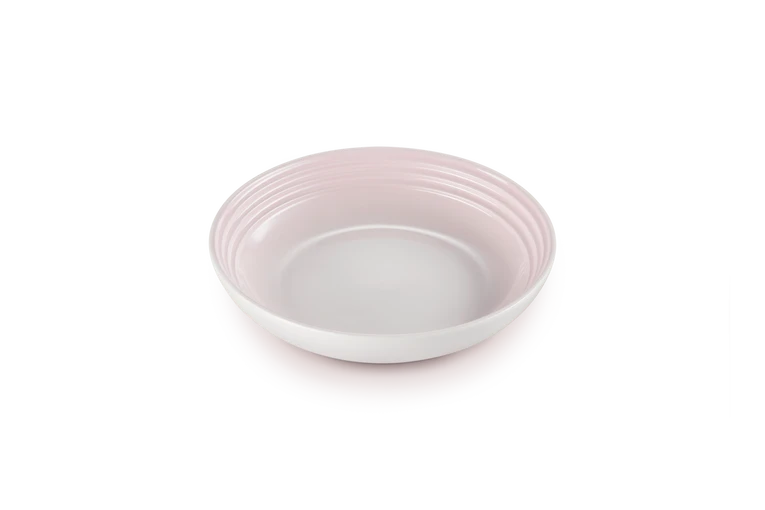 Le Creuset set van 4 Aardewerken Diepe Borden Shell Pink 22CM