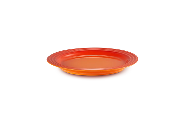 Le Creuset set van 4 Aardewerken Dinerborden Oranjerood 27CM