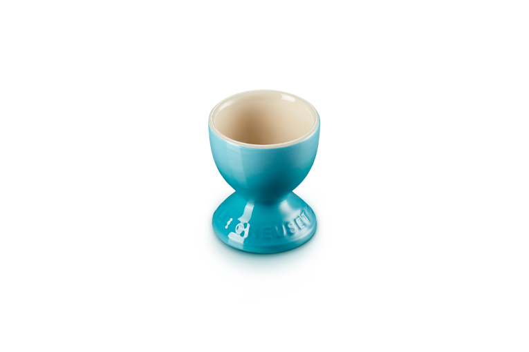Le Creuset set van 6 Aardewerken Eierdopjes Caribbean Blue