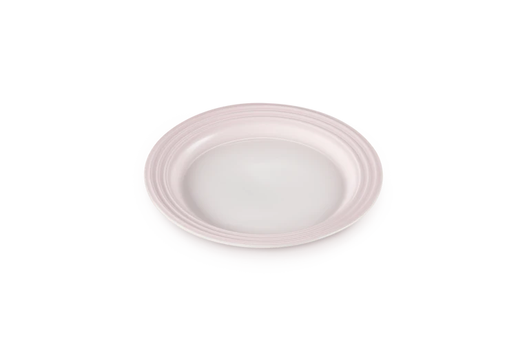 Le Creuset set van 4 Aardewerken Dinerborden Shell Pink 27CM