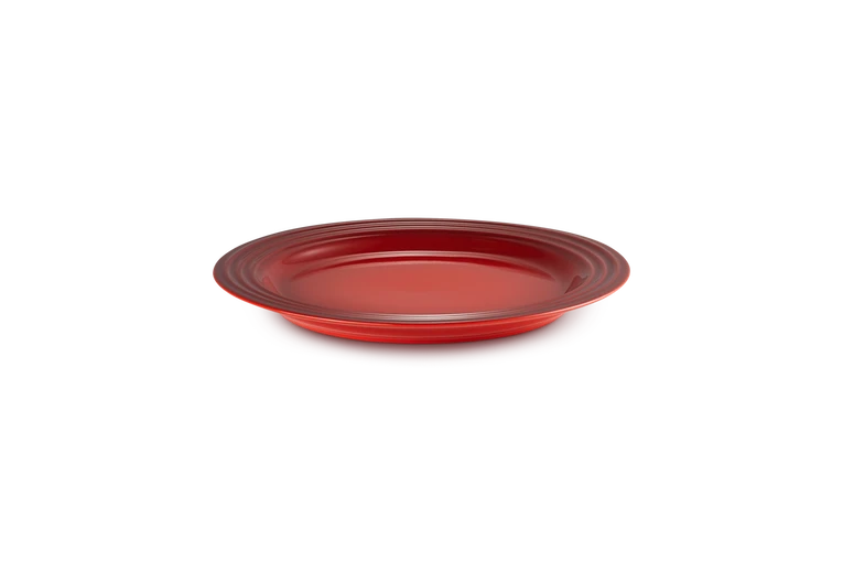 Le Creuset set van 4 Aardewerken Dinerborden Kersenrood 27CM