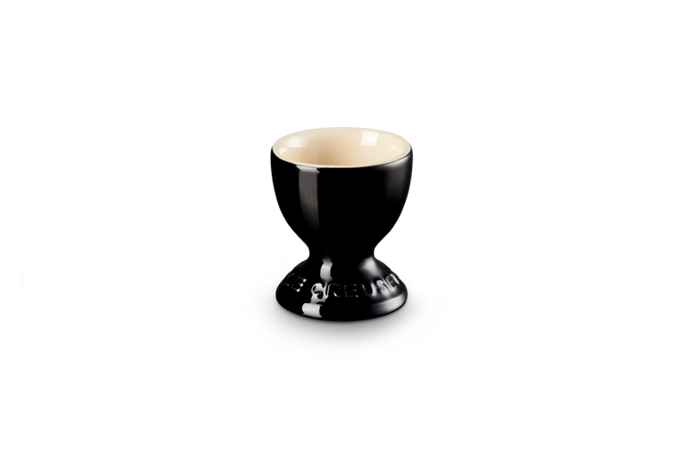 Le Creuset set van 6 Aardewerken Eierdopjes Ebbenzwart