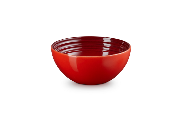 Le Creuset set van 4 Aardewerken Snackschaaltjes Kersenrood 12CM