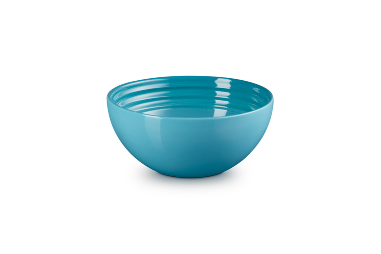 Le Creuset set van 4 Aardewerken Snackschaaltjes Caribbean Blue 12CM