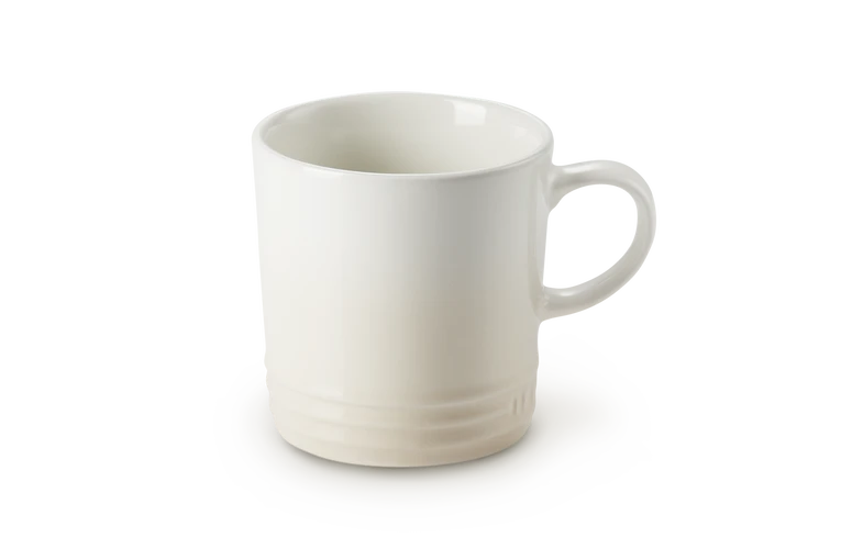 Le Creuset set van 4 Aardewerken Mokken Meringue 350ML Le Creuset set van 4 Aardewerken Mokken Meringue 350ML