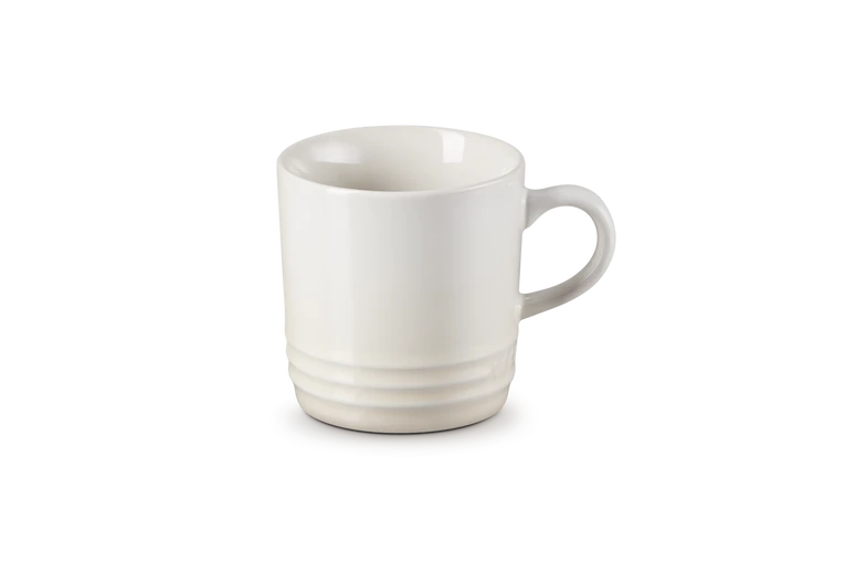 Le Creuset set van 6 Aardewerken Koffiebekers Meringue 200ML Le Creuset set van 6 Aardewerken Koffiebekers Meringue 200ML