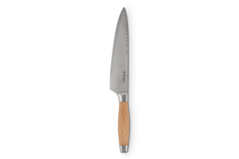 Le Creuset Chefsmes Olijfhout - Lemmet van Damast 20CM