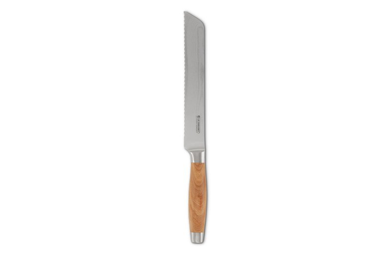 Le Creuset Broodmes Olijfhout - Lemmet van Damast 20CM