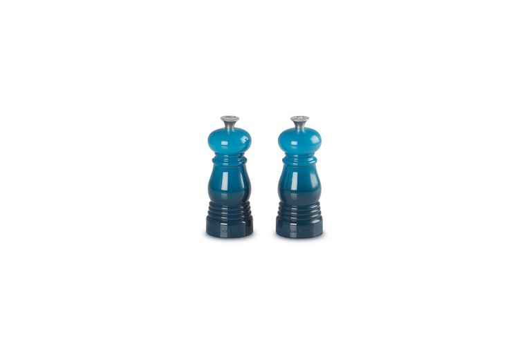 Le Creuset Set van Peper-en Zoutmolen Deep teal 12CM