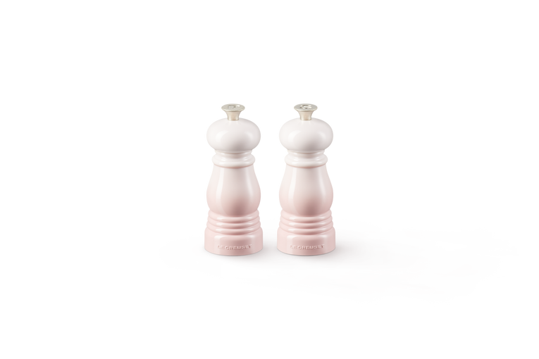 Le Creuset Set van Peper-en Zoutmolen Shell Pink 12CM Le Creuset Set van Peper-en Zoutmolen Shell Pink 12CM