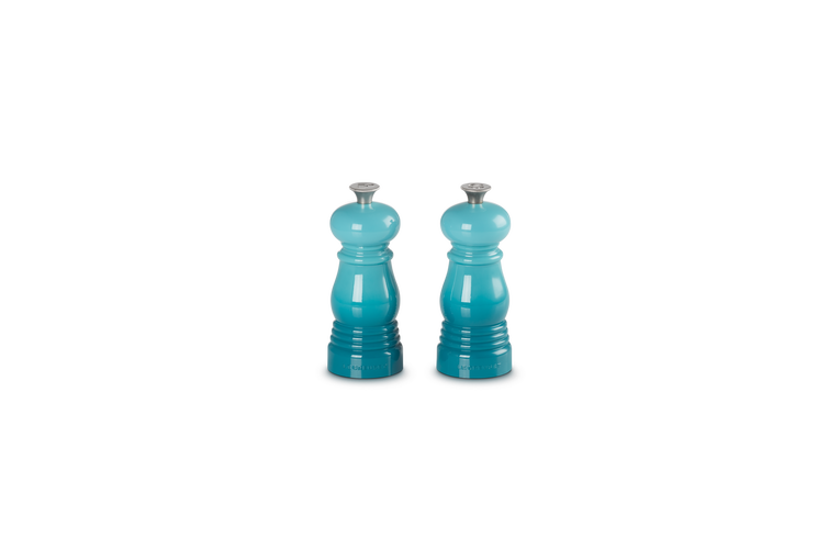 Le Creuset Set van Peper-en Zoutmolen Caribbean Blue 12CM