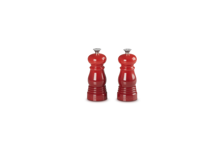 Le Creuset Set van Peper-en Zoutmolen Kersenrood 12CM