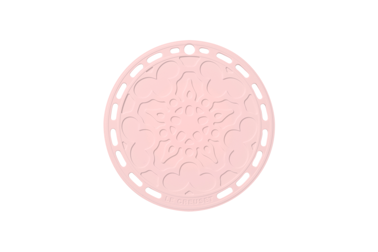 Le Creuset Silicone set van 3 Onderzetters Shell Pink 20CM Le Creuset Silicone set van 3 Onderzetters Shell Pink 20CM