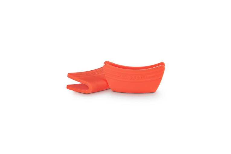 Le Creuset 2 Silicone Handvatten Oranjerood 12x6,5CM