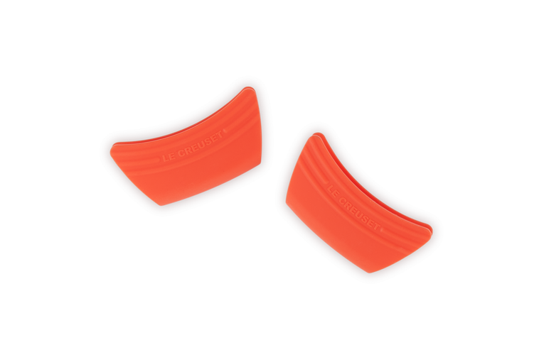 Le Creuset 2 Silicone Handvatten Oranjerood 12x6,5CM