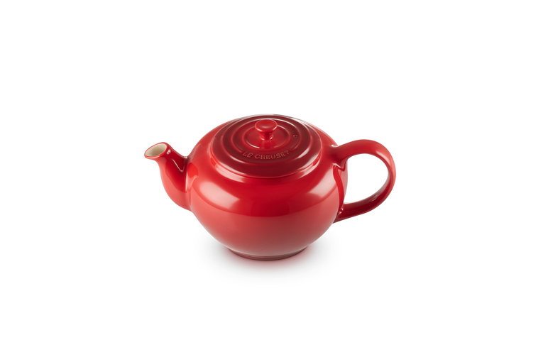 Le Creuset Aardewerken Theepot met RVS Filter 1,3L Kersenrood