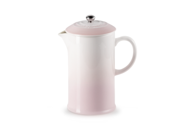 Le Creuset Aardewerken Koffiepot met Pers Shell Pink 22CM 0,8L