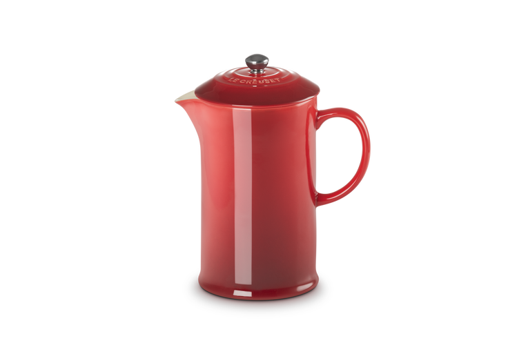 Le Creuset Aardewerken Koffiepot met Pers Kersenrood 22CM 0,8L
