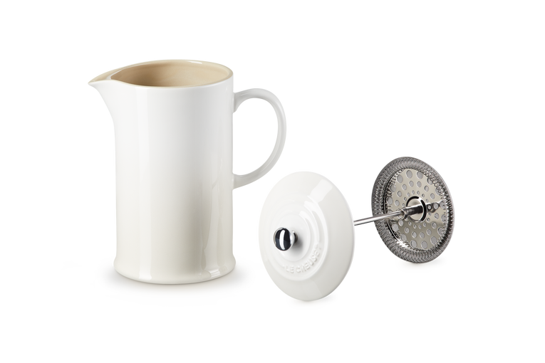 Le Creuset Aardewerken Koffiepot met Pers Meringue 22CM 0,8L