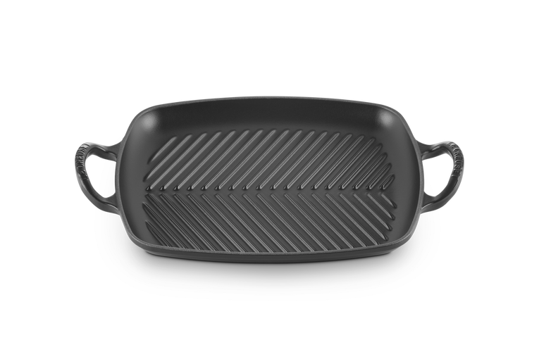 Le Creuset Gietijzer Rechthoekige Grillplaat Mat Zwart 30CM