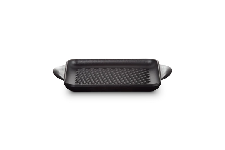 Le Creuset Gietijzer Vierkante Grillplaat Mat Zwart 24CM