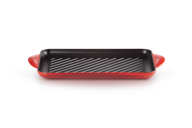 Le Creuset Gietijzer Rechthoekige Grillplaat Kersenrood 32CM