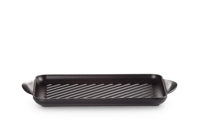 Le Creuset Gietijzer Rechthoekige Grillplaat Mat Zwart 32CM