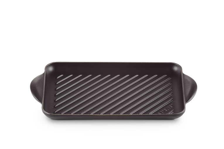 Le Creuset Gietijzer Rechthoekige Grillplaat Mat Zwart 32CM