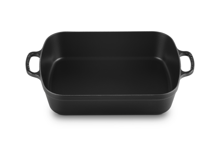 Le Creuset Gietijzer Rechthoekige Braadslede 37CM 6,6L Mat Zwart