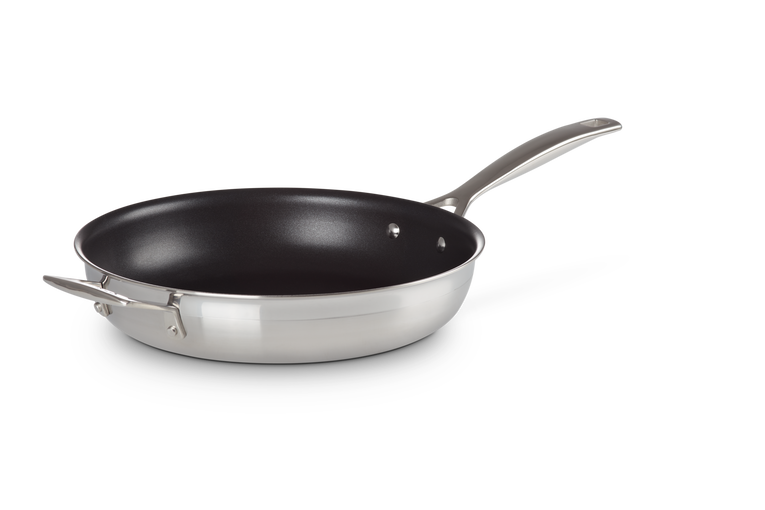 Le Creuset RVS Koekenpan met anti-aanbak met extra handvat 28CM