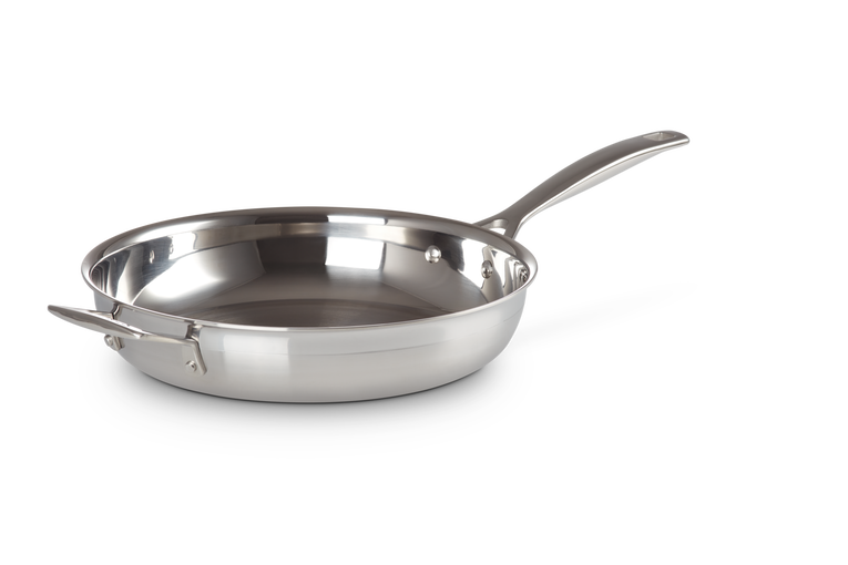 Le Creuset RVS Koekenpan met extra handvat 28CM