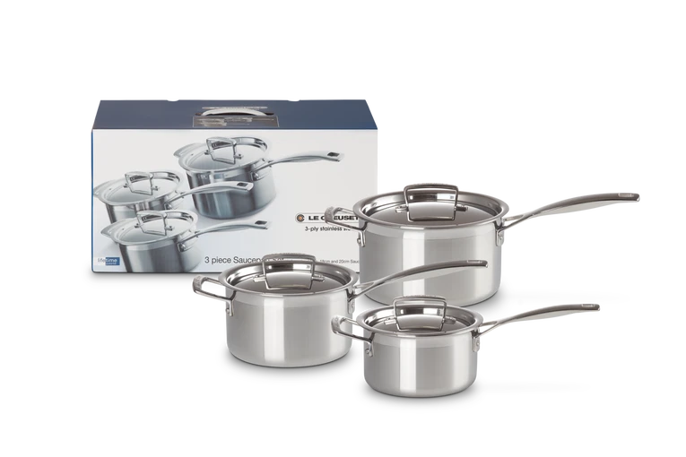 Le Creuset RVS 3-delige Steelpannenset 16, 18, 20CM